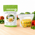 ZARLESS Resealable Food Storage Freezer Bags – Self-Standing, 1 Litre Leakproof Bags for Soup, Sauce & Liquids – BPA-Free, Heavy Duty, Freezer-Safe, Microwave-Safe Food Storage Pouches (30 Pack)