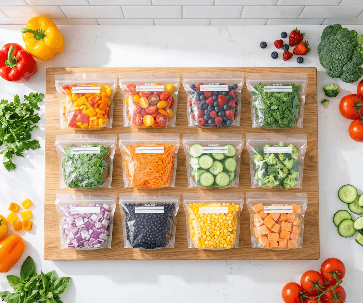 ZARLESS 30-pack retail packaging next to a filled resealable pouch